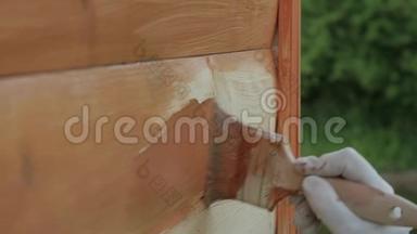 木制的<strong>墙画</strong>，用棕色的刷子